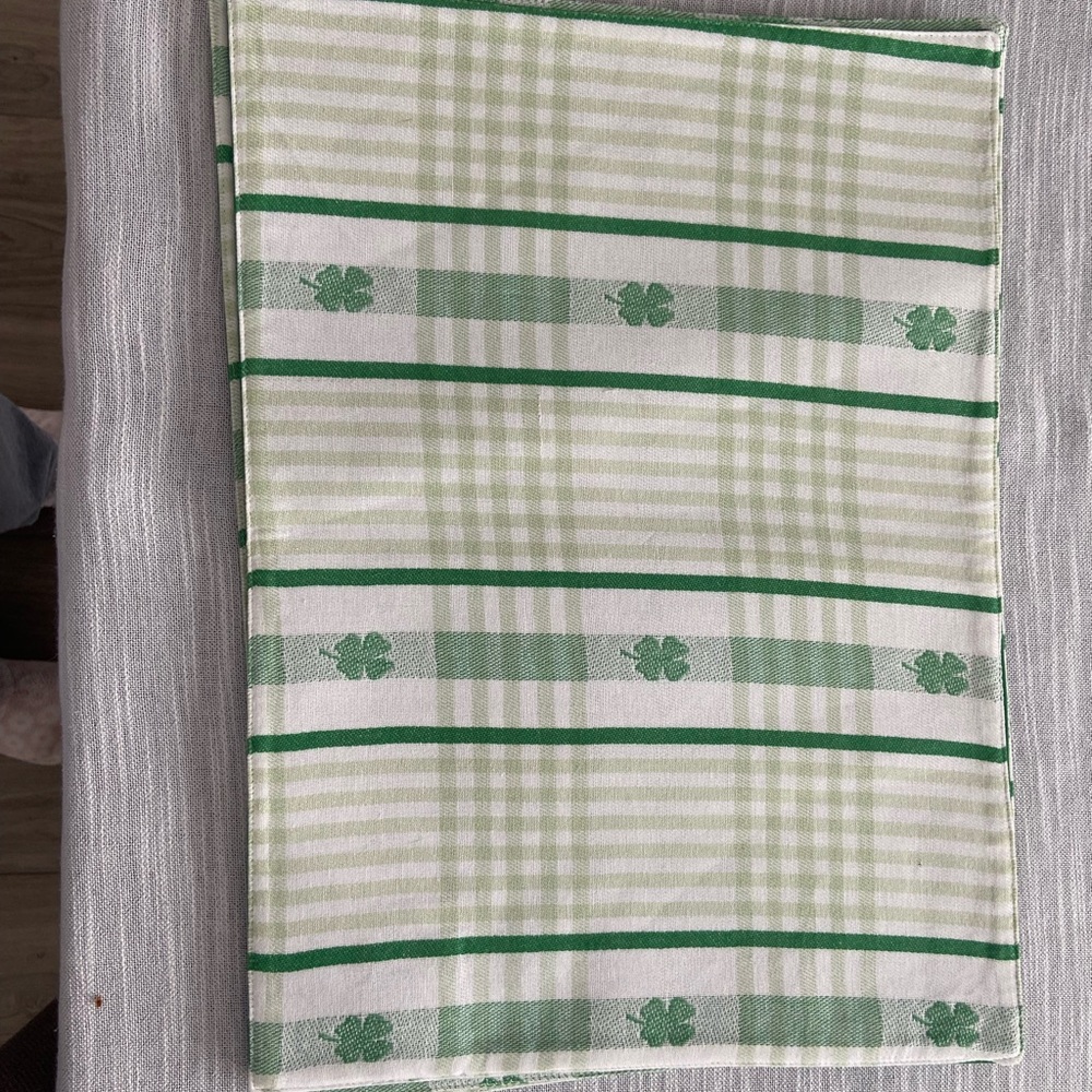 Green Plaid Kitchen Towel